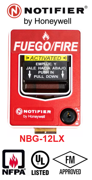 Estación manual direccionable de doble acción NBG-12LX Notifier